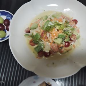もぐももの作ってみた!投稿(スモークサーモン•アボカド•クリチのマリネ♡デパ地下お惣菜)