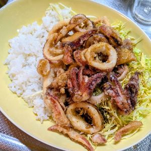hikaruaceの作ってみた!投稿(北海道旭川ご当地グルメ‼︎【ゲソ丼】ゲソ天最高です)
