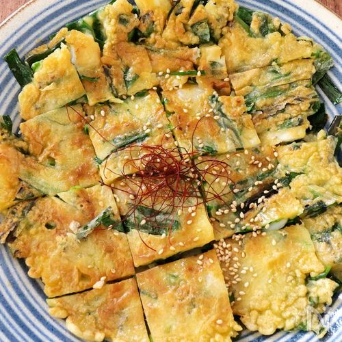 簡単もちもち！海鮮ニラチヂミ｜レシピ