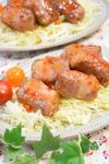 厚揚げの豚肉巻き　チリソースあえ