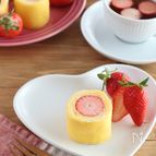 いちごのバウムロール☆さっぱりヨーグルト風味