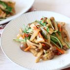 大根と水菜のシャキシャキきんぴら