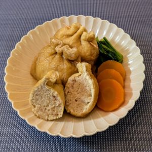 𝔂𝓾𝓶𝓲🍓の作ってみた!投稿(【豆腐つくねの巾着煮】これ作れたら一生役立つ栄養レシピ9)