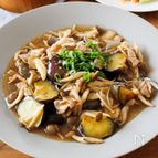 『豚肉と秋なすときのこの中華あんかけ』丼も美味しい秋おかず♡