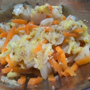 857944の作ってみた!投稿(【無限にいける悶絶副菜！】レンチン白菜の胡麻だくナムル)