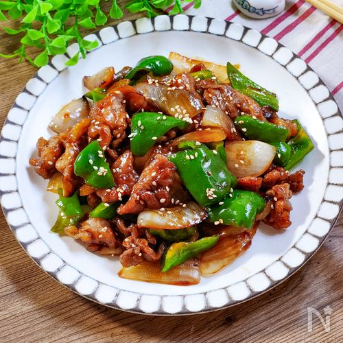 ピリッと~新玉ねぎと豚肉の甘辛炒め