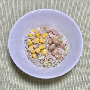 キャピタンの作ってみた!投稿(うまさの限界に挑戦🤩ツナマヨ春雨コールスローサラダ🥗💕)