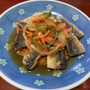 りんごの作ってみた!投稿(南蛮酢はオール大さじ2【いわしの南蛮漬け】鰯とろとろ♡)
