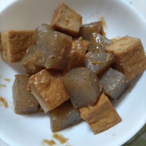 KUMIKOの作ってみた!投稿(【厚揚げとこんにゃくのどて煮風】すぐでき!節約おつまみ副菜♬)