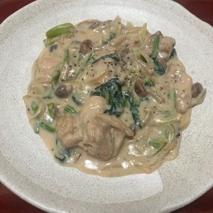 りんごの作ってみた!投稿(ほうれん草とチキン《簡単♡クリーム煮》)