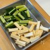 【やみつき】焼き厚揚げときゅうりのしょうが味噌和えの工程1
