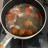 とろ〜り美味しい♪トマトとベーコンのふわたまスープの工程3