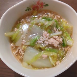 たりおの作ってみた!投稿(ごはんが止まらない白菜とひき肉の旨煮)