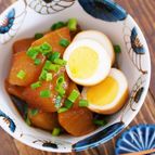 ゆで卵も同時調理で時短♪とろとろ大根と卵のこってり味しみ煮