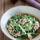 さっと煮るだけ『豚こまと水菜の煮浸し』