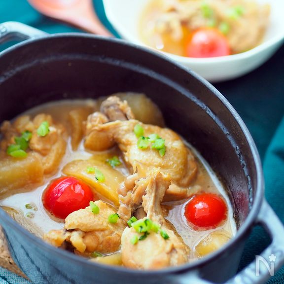 ほろほろ手羽元と大根のポン酢煮