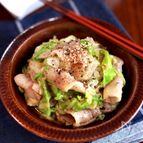 【豚バラキャベツのにんにく醤油蒸し焼き】しっかり味が絡む！！
