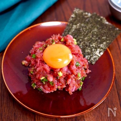 何回でも食べたい!【まぐろのねぎとろユッケ】