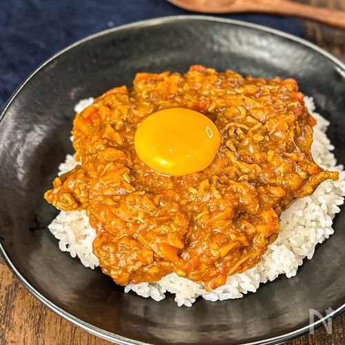 【えのキーマカレー】肉を減らして、旨味減らさず