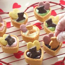 バレンタインに♡市販お菓子で簡単♪お風呂くまさんタルト