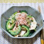 鶏ささ身肉とゴーヤの白だし炒め