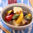 カレー香る　夏野菜とさば缶のコクうま味噌汁