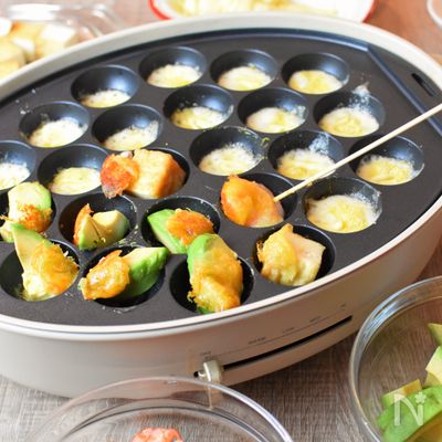 コーンマヨチーズフォンデュ*たこ焼きプレートで簡単♪