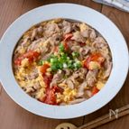 【卵ふわとろ】トマトの酸味が絶妙！豚こまのコク旨とろみ炒め