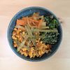 ゆいの作ってみた!投稿(【豆腐そぼろの和風ビビンバ】ごま和えときんぴらごぼうで♪)