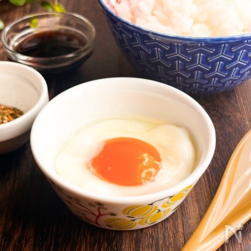 「電子レンジで1分」温泉たまご　