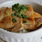 鶏ささみ肉の甘辛丼、ゆず胡椒風味