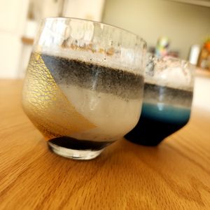 ぱんだの作ってみた!投稿(【材料4つ】めちゃうま♡濃厚黒ごまプリン)