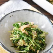 家庭料理の定番♪水菜と油揚げの煮浸し【作り置き】