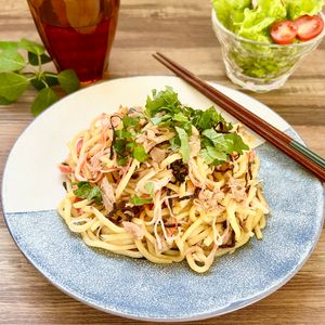 のりのり🐾🎀🤍の作ってみた!投稿(【5分で最強焼きそば】ツナと塩昆布焼きそば)