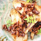 甘辛鶏そぼろ味噌の茄子田楽