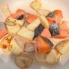 鮭とじゃがいもの白だし和風パスタの工程3