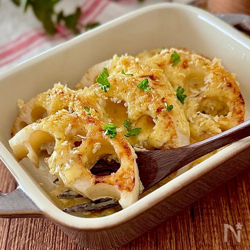 れんこんの味噌タルタル焼き
