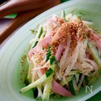 レンジで3分！やみつき＊もやしときゅうりとハムのゴマネーズ