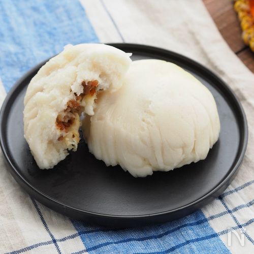 【給食の米粉肉まん】レンチン3分!コンビニを超える美味しさ♪