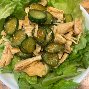 くだもの大好き🧡の作ってみた!投稿(早ウマ♪【しっとり鶏ささみときゅうりの豆腐サラダ】)