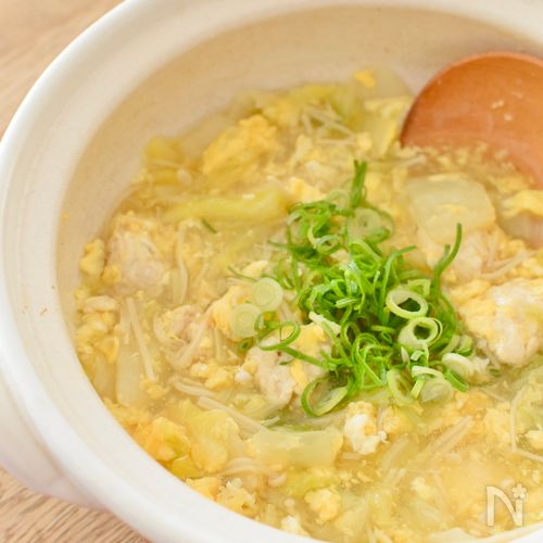 [とろ～り優しい♪白菜と鶏団子のふわ玉煮]塩こうじで簡単