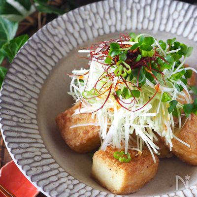 【揚げないのに大満足！コロコロ厚揚げ】やみつき絶品ねぎまみれ