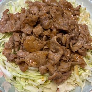 くだもの大好き🧡の作ってみた!投稿(《豚こまでスタミナ焼き》キャベツがモリモリいける♪)