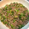 ニラとひき肉のあんかけ丼の工程6