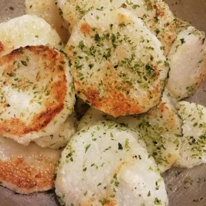 ぽぽペの作ってみた!投稿(揚げずにカリカリ♪【長芋ののりしお焼き】旨すぎ注意！)