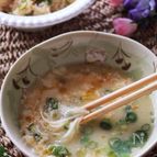 レンジで4分♡ふんわり美味しいかき卵と春雨の簡単スープ