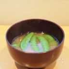 【おみそ汁】スナップエンドウのおみそ汁