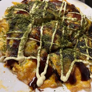 ぽちゃこの作ってみた!投稿(☆いっぺん食べたらやめられない☆🤩☆夜店のとん平焼き☆🍺)