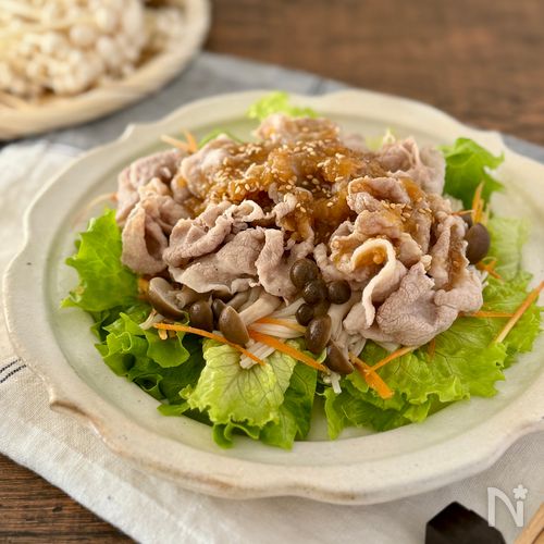うま味溢れる♪【きのこおろし冷しゃぶ】