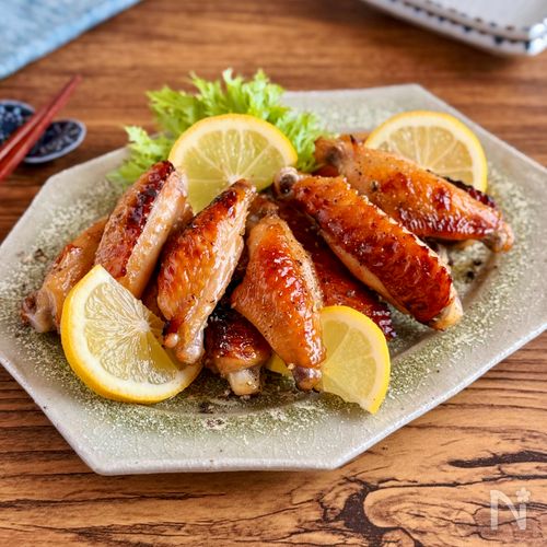 漬けて焼くだけ♪めんつゆで味決まる【手羽中のオーブン焼き】